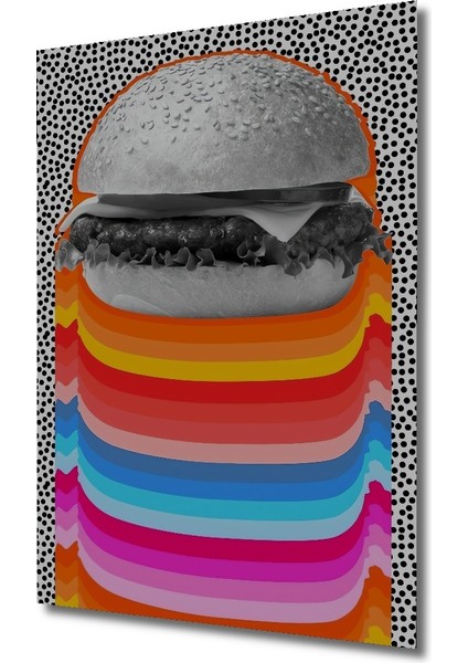 Renkli Burger Patlaması Ahşap Mdf Dekoratif Ev/işyeri Duvar Tablo Dikdörtgen Ev/işyeri Duvar Tablo fiyatları