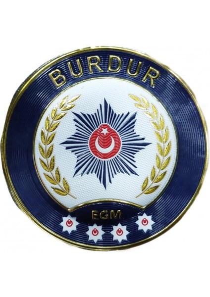 Burdur Polis Kol Arması 3D Plastik Tpu, Yeni Tip, Cırtlı, Standart Ölçü, 1.sınıf Kalite