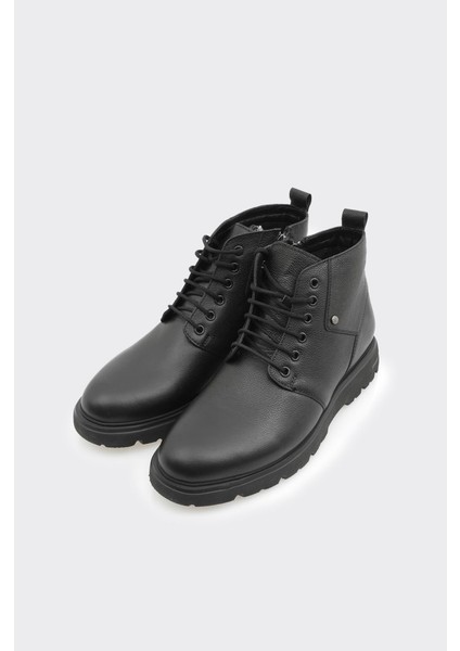 Hakiki Deri Bağcıklı Fermuarlı Erkek Bot fiyatları