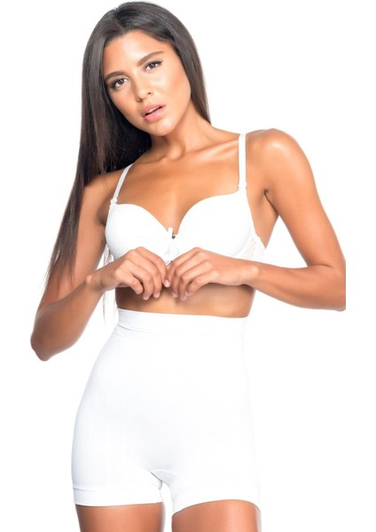 Beyaz Mı Emay 7027 Düşük Bel Boxer Korse