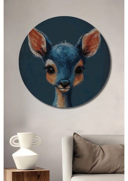 Ceylan Ilhamlı Dekoratif Ahşap Mdf Ev/işyeri Duvar Tablo Yuvarlak Ev/işyeri Duvar Tablo