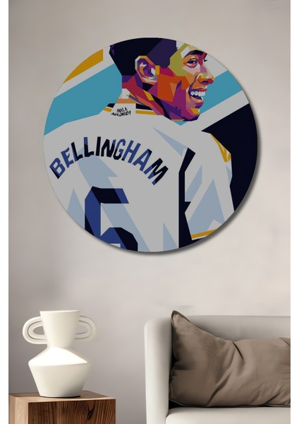 Bellingham Renkli Ahşap Mdf Dekoratif Ev/işyeri Duvar Tablo Yuvarlak Ev/işyeri Duvar Tablo