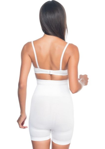 Beyaz Mı Emay 2075 Yüksek Bel Desenli Double Kısa Paça Korse modelleri