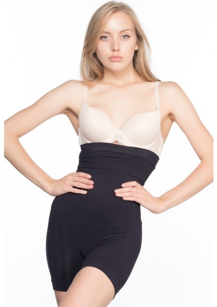 Siyah Mı Emay 7026 Yüksek Bel Paçalı Korse