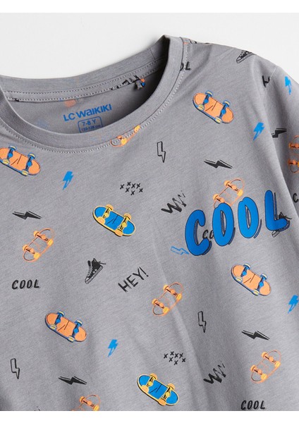 Yeni Sezon Bisiklet Yaka Erkek Çocuk Şortlu Pijama Takımı modelleri