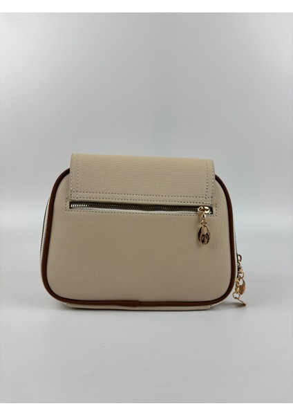 Kadın Kumaş Beyaz Tokalı Kapaklı Şık Mini Boy El ve Omuz Çantası fiyatları