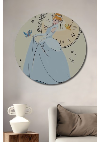 Sindirella Dekoratif Ahşap Mdf Ev/işyeri Duvar Tablo Yuvarlak Ev/işyeri Duvar Tablo