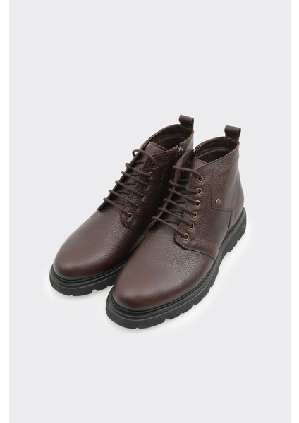 Hakiki Deri Bağcıklı Fermuarlı Erkek Bot fiyatları