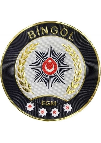 Bingöl Polis Kol Arması 3D Plastik Tpu, Yeni Tip, Cırtlı, Standart Ölçü, 1.sınıf Kalite