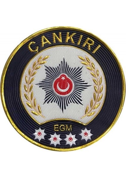 Çankırı Polis Kol Arması 3D Plastik Tpu, Yeni Tip, Cırtlı, Standart Ölçü, 1.sınıf Kalite