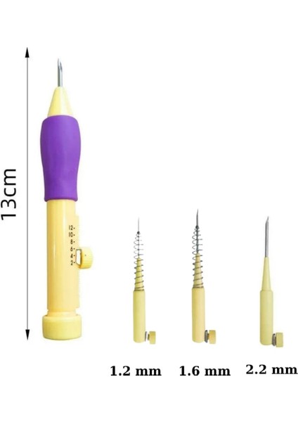 Punch Mina Carin Orjinal Iğne Seti/3 Farklı Iğne ve 2 Adet Iplik Geçirme Aparatı fiyatları