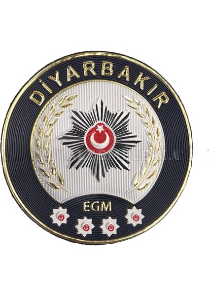 Diyarbakır Polis Kol Arması 3D Plastik Tpu, Yeni Tip, Cırtlı, Standart Ölçü, 1.sınıf Kalite