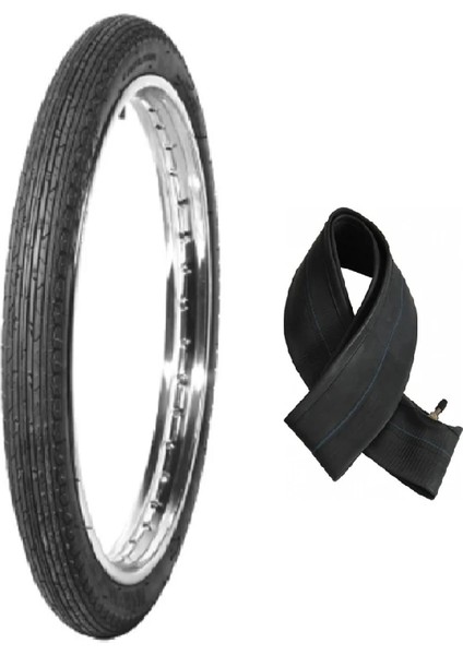 18 Jant 2.75-18 Tube Type (Iç Lastikli) 6pr (6 Kat) F (Ön) Jumbo Motosiklet Dış Lastiği + Krt Iç Lastik Seti (2025)