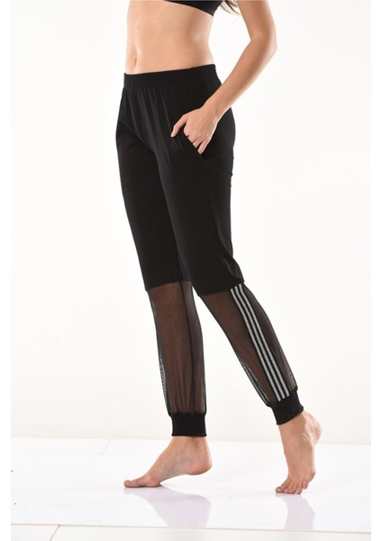 Derya Kurşun Transparan Detaylı Kadın Eşofman Altı DE09