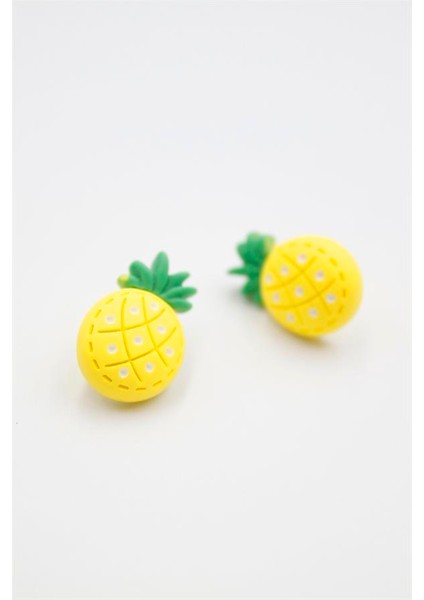 Ananas Hamur Küpe - Çok Renkli