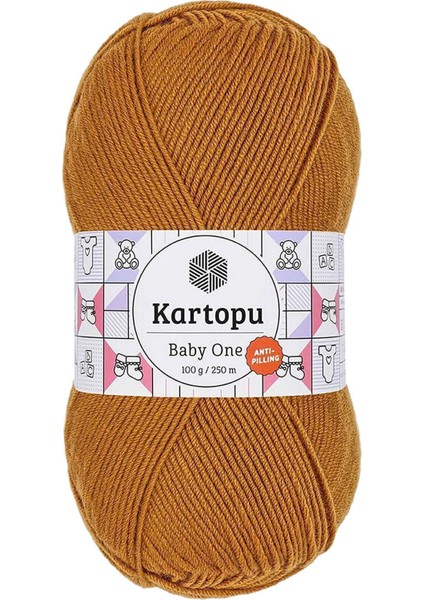 1 Adet Baby One Tüylenmeyen El Örgü Ipi Yünü Hardal K1854