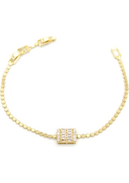Taşlı Bileklik - Altın