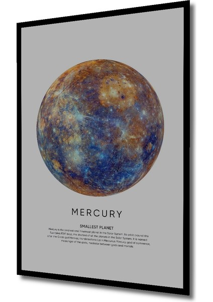 Çerçeve Görünümlü Merkür Gezegen Ahşap Mdf Dekoratif Ev Duvar Tablo Dikdörtgen Ev Duvar Tablo fiyatları