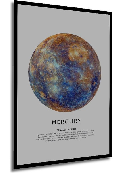 Çerçeve Görünümlü Merkür Gezegen Ahşap Mdf Dekoratif Ev Duvar Tablo Dikdörtgen Ev Duvar Tablo modelleri