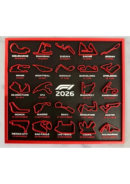 Formula 1 F1 2026 Pist ve Tarih Takvim