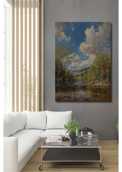 Büyüleyici Doğa Manzarası Dekoratif Ahşap Mdf Işyeri Duvar Tablo Dikdörtgen Işyeri Duvar Tablo