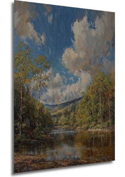 Büyüleyici Doğa Manzarası Dekoratif Ahşap Mdf Işyeri Duvar Tablo Dikdörtgen Işyeri Duvar Tablo modelleri