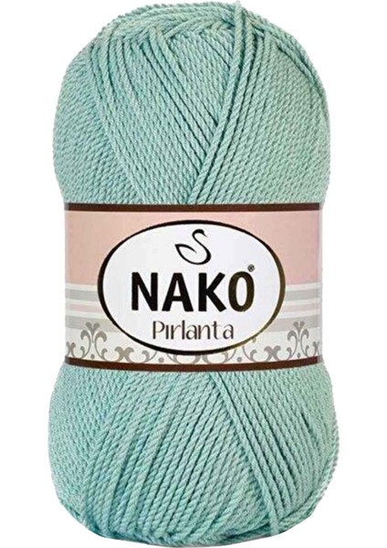 1 Adet Pırlanta Amigurumi El Örgü Ipi Yünü Çağla Yeşili 12297