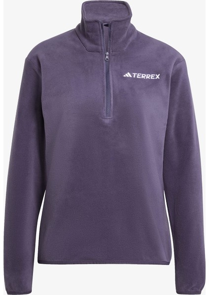 Multi Essentials 1-2 Zip Fleece Kadın Mor Yürüyüş Polar.-