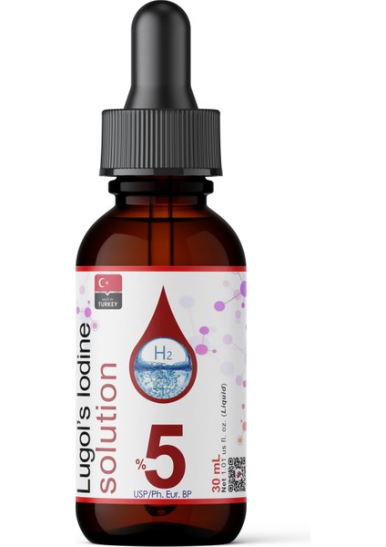 Lugol Iyot Çözeltisi %5 | 30 ml | Cam Damlalıklı Şişe (Pharma Grade Lügol) fiyatları