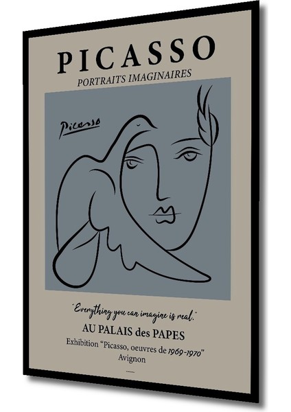 Çerçeve Görünümlü Picasso Dekoratif Ahşap Mdf Işyeri Duvar Tablo Dikdörtgen Işyeri Duvar Tablo fiyatları