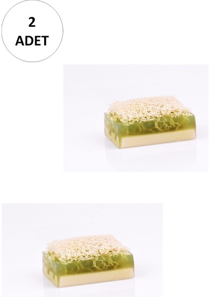 2 Adet Doğal Kabak Lifli Çay Ağacı Sabunu