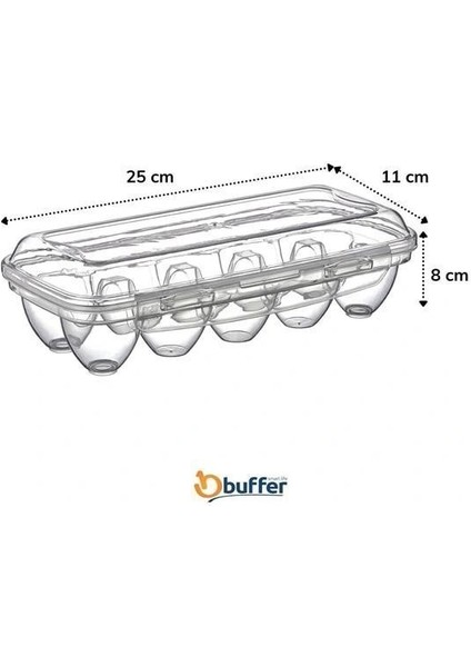 Buffer® 10 Bölmeli Kilitli Kapaklı Yumurtalık Saklama Kutusu YU110 fiyatları