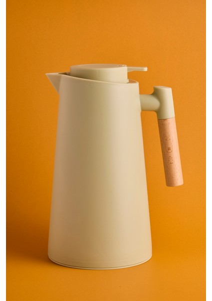 Aster Nordic Bambu Saplı Cam Vakumlu Termos 1000 ml Yeşil