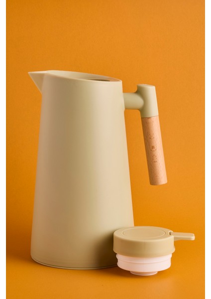 Aster Nordic Bambu Saplı Cam Vakumlu Termos 1000 ml Yeşil fiyatları