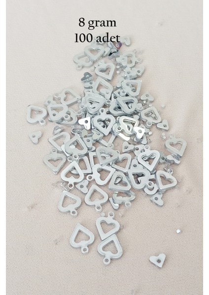 Oya Abiye Bileklik Kolye Pleksi Metalik Plastik Pul Gümüş Renk 8 Gram 100 Adet - BNC511