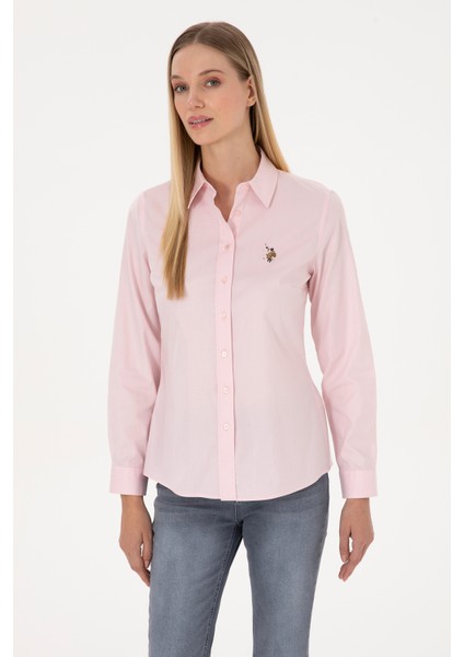 Kadın Açık Pembe Gömlek Basic 50308038-VR078