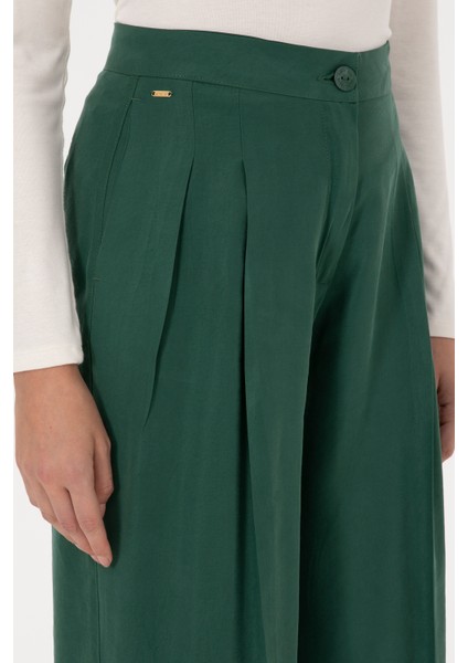 Kadın Koyu Yeşil Pantolon (Kanvas-Chino) 50309255-VR079 indirimleri