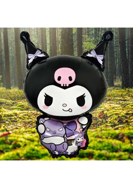 Folyo Balon Kuromi Temalı 80X50 cm Mor-Siyah Tonlarında Doğum Günü Balonu fırsatları