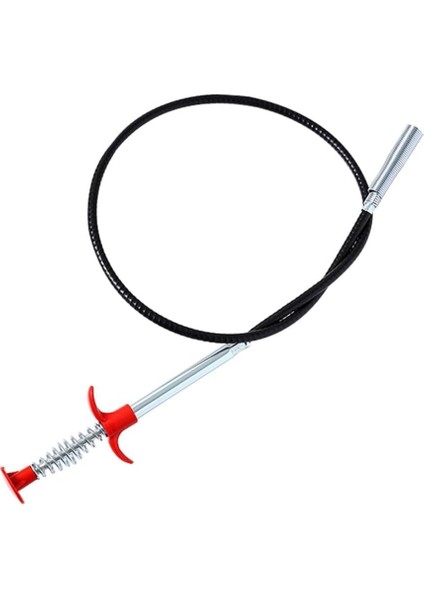 Orret Home Tıkanıklık Açma Makinesi – 90 cm Yaylı Kancalı Gider Borusu Temizleme Aparatı, Mutfak, Banyo, Duş ve Tuvalet Drenaj Tıkanıklığı Açıcı El Spiral Sustası (55 Cm)
