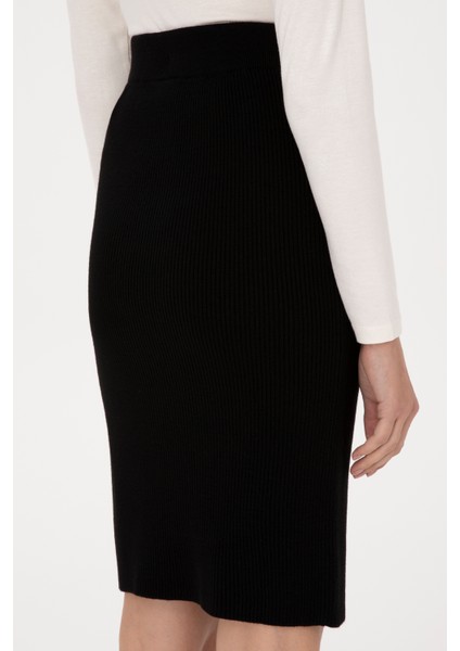 Kadın Siyah Etek (Triko) 50315594-VR046