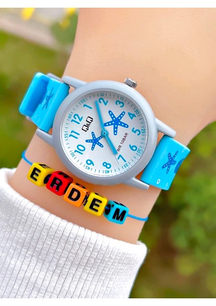Silikon Kordonlu 10 Atm Su Geçirmez Erkek Çocuk Kol Saati Kişiye Özel Hediye Isimli Bileklik