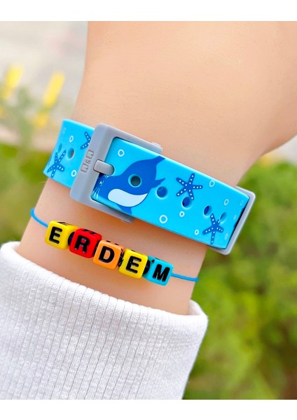 Silikon Kordonlu 10 Atm Su Geçirmez Erkek Çocuk Kol Saati Kişiye Özel Hediye Isimli Bileklik indirimleri