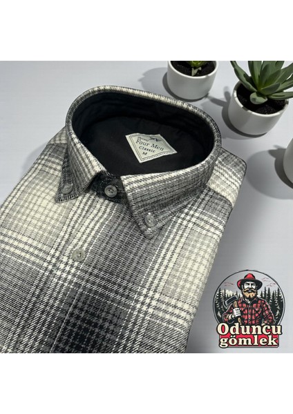 Kışlık Pamuklu Uzun Kollu Cepli Hakiki Oduncu Gömlek (Regular Kalıp) fiyatları