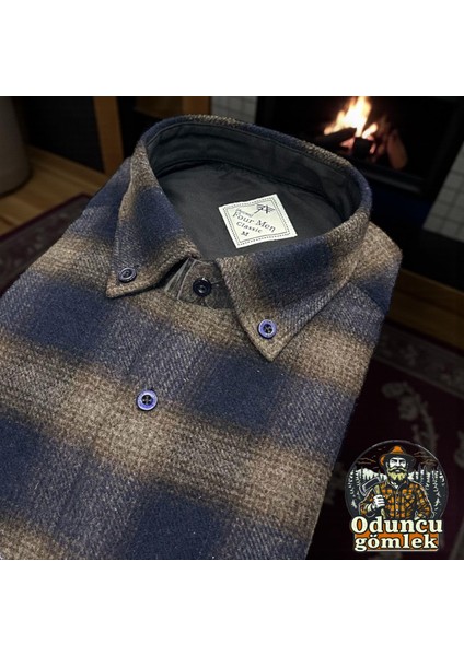 Kışlık Pamuklu Uzun Kollu Cepli Hakiki Oduncu Gömlek (Regular Kalıp) fiyatları