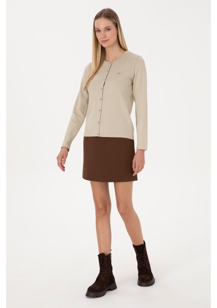 Kadın Açık Haki Hırka (Triko) 50307719-VR183 fırsatları