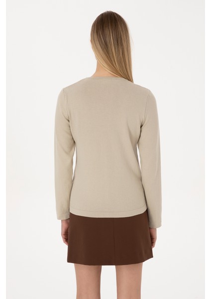 Kadın Açık Haki Hırka (Triko) 50307719-VR183 indirimleri