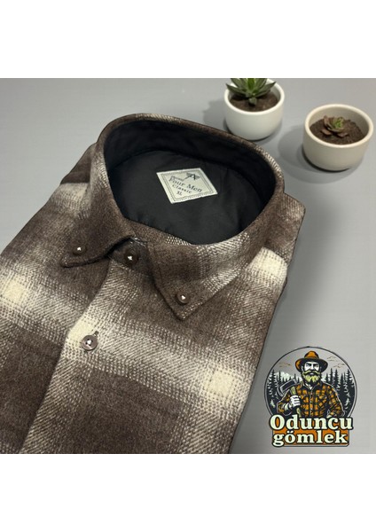 Kışlık Pamuklu Uzun Kollu Cepli Hakiki Oduncu Gömlek (Regular Kalıp) fiyatları