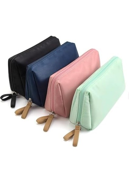 Aputue Makyaj Çantası, Çift Fermuarlı Küçük Kozmetik Çantası, Taşınabilir Su Geçirmez Aksesuar Organizer Kozmetik Kılıf, Kadınlar ve Kızlar Için Seyahat Makeup Pouch (Mavi) fiyatları