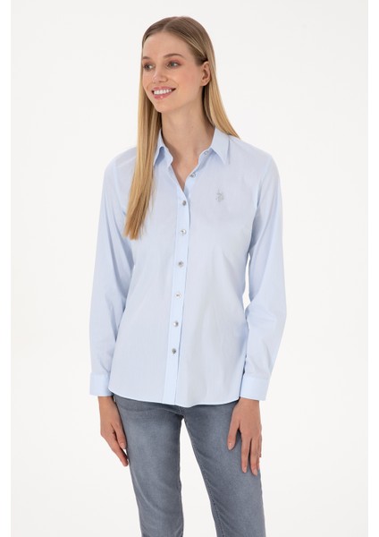 Kadın Açık Mavi Gömlek Basic 50308024-VR003 modelleri