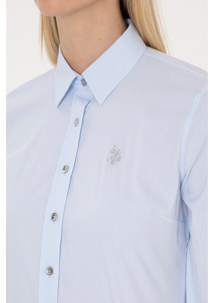 Kadın Açık Mavi Gömlek Basic 50308024-VR003